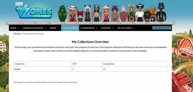 Collections-Menu