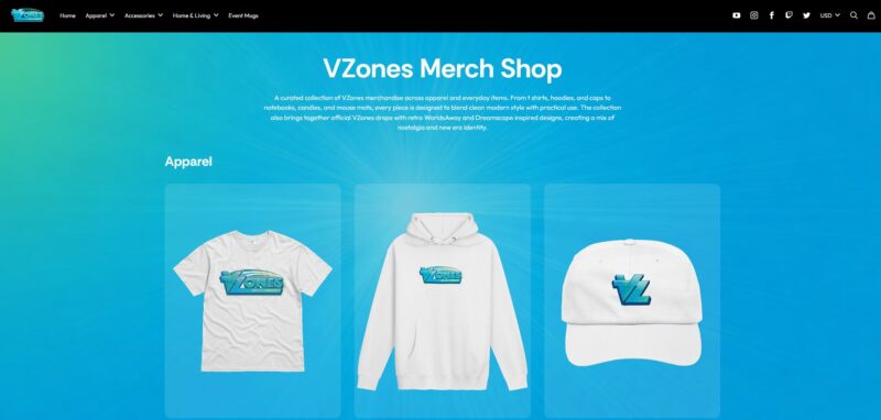 VZones-Merchandise Shop